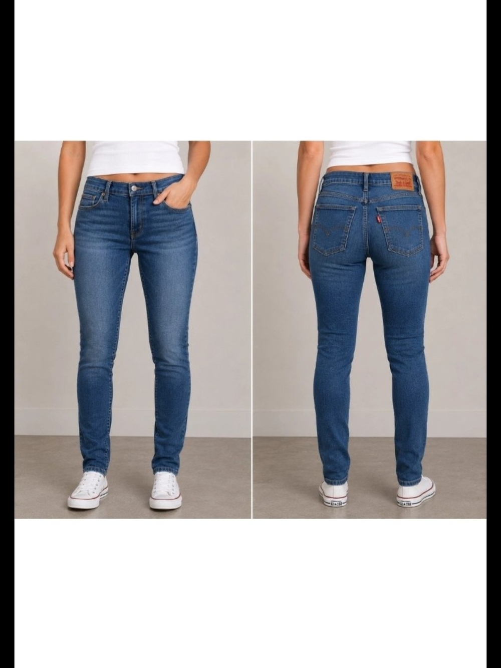 Levi's Women's Skinny Jeans in Classic Blue Denim 30x34